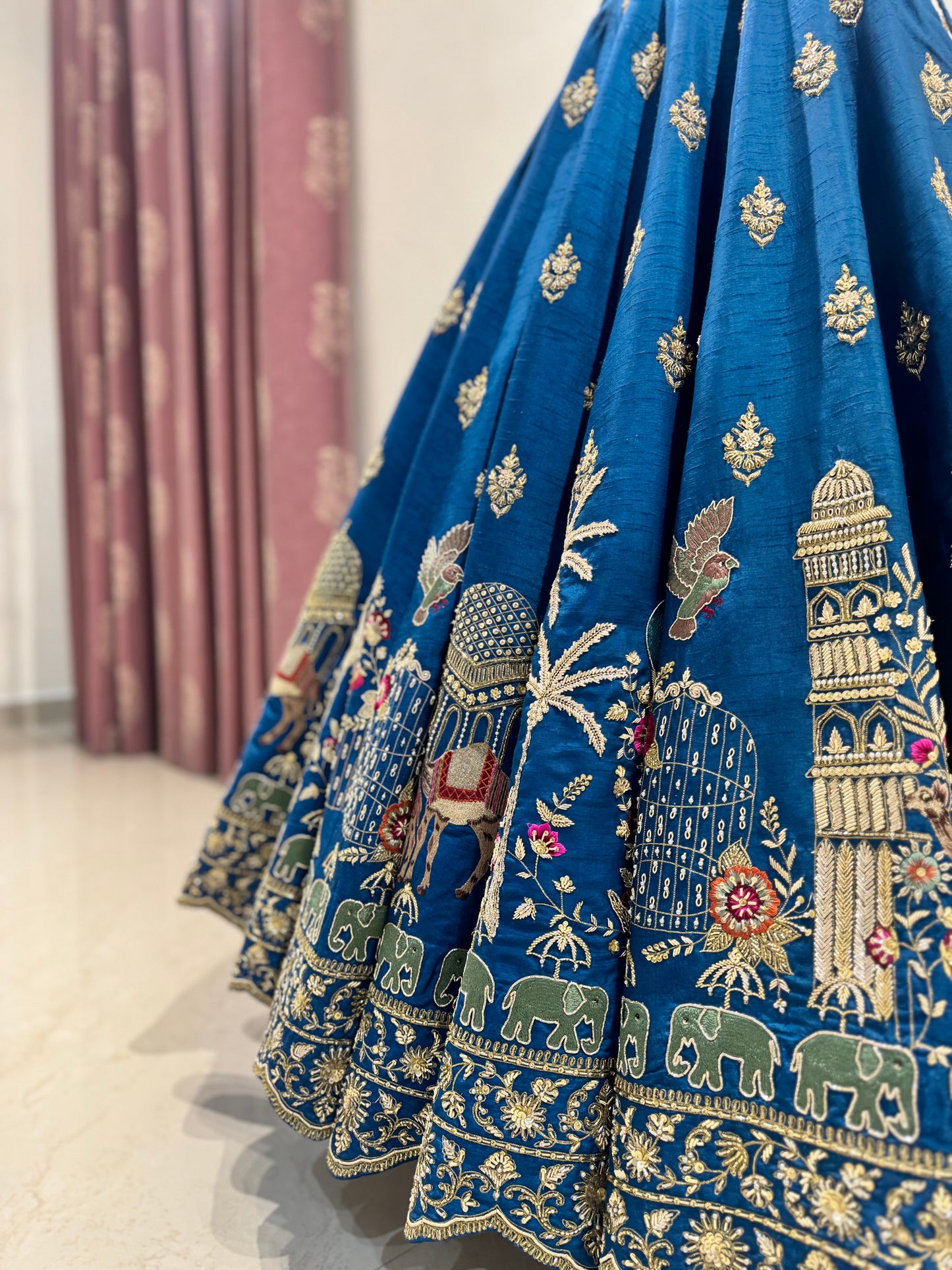 Teal Palm Lehenga