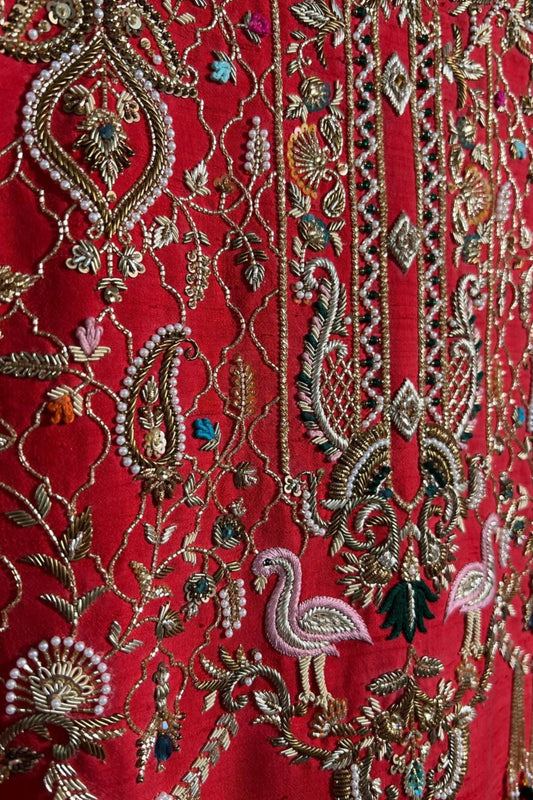 Atihasik Red Bridal Anarkali