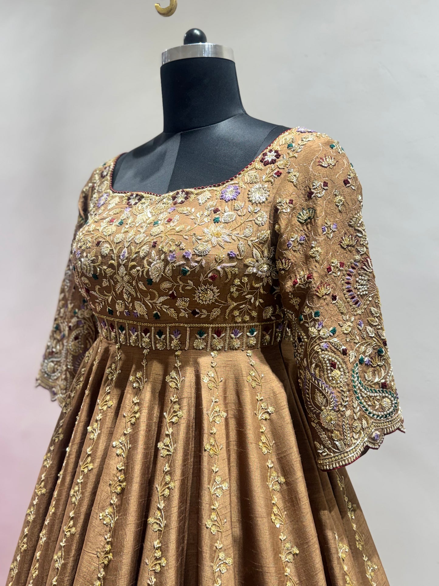 Amber Golden Anarkali