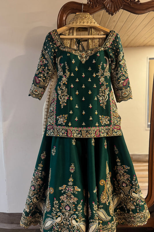 Emerald Peacock Gharara