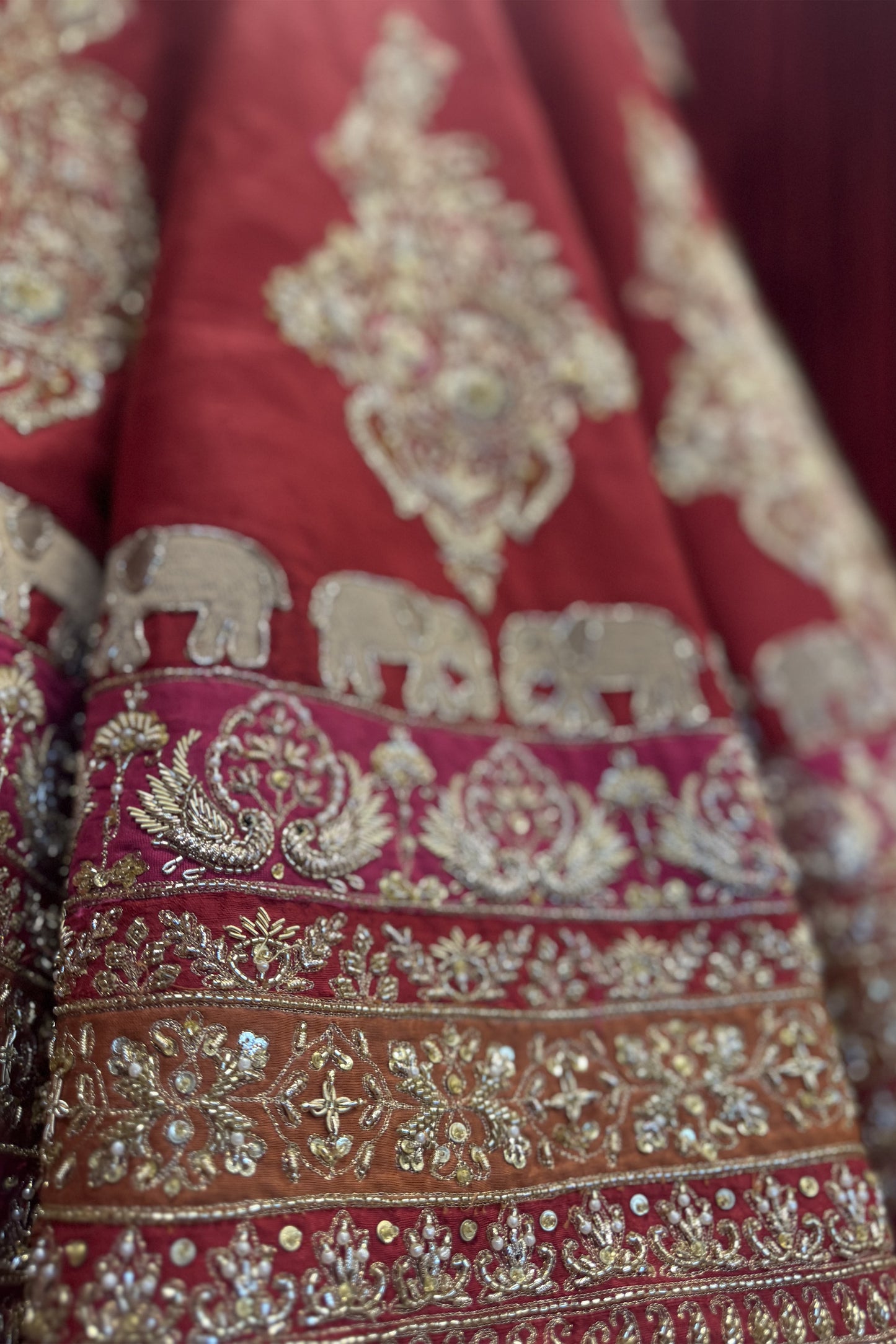 Red Paisley Bridal Anarakali