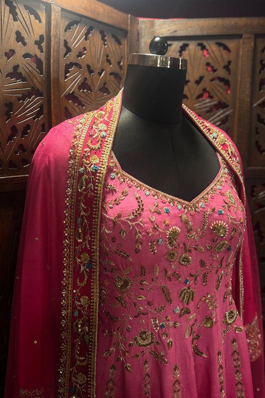 Pink Ombré Anarkali