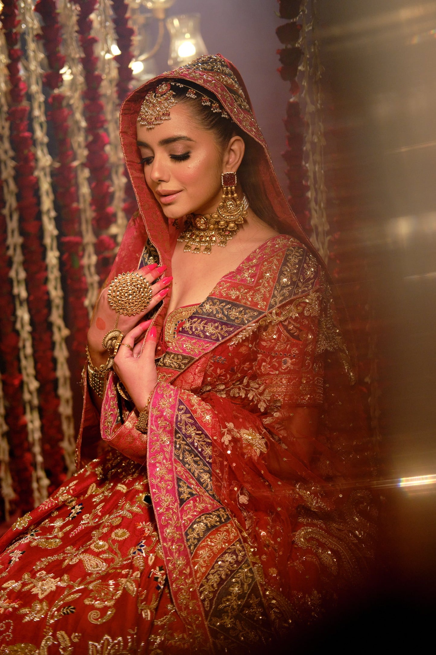 Matte Red Bridal Joda