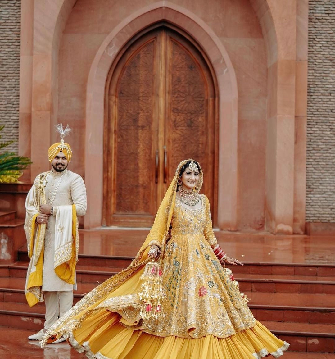 Creme Yellow Bridal Anarkali