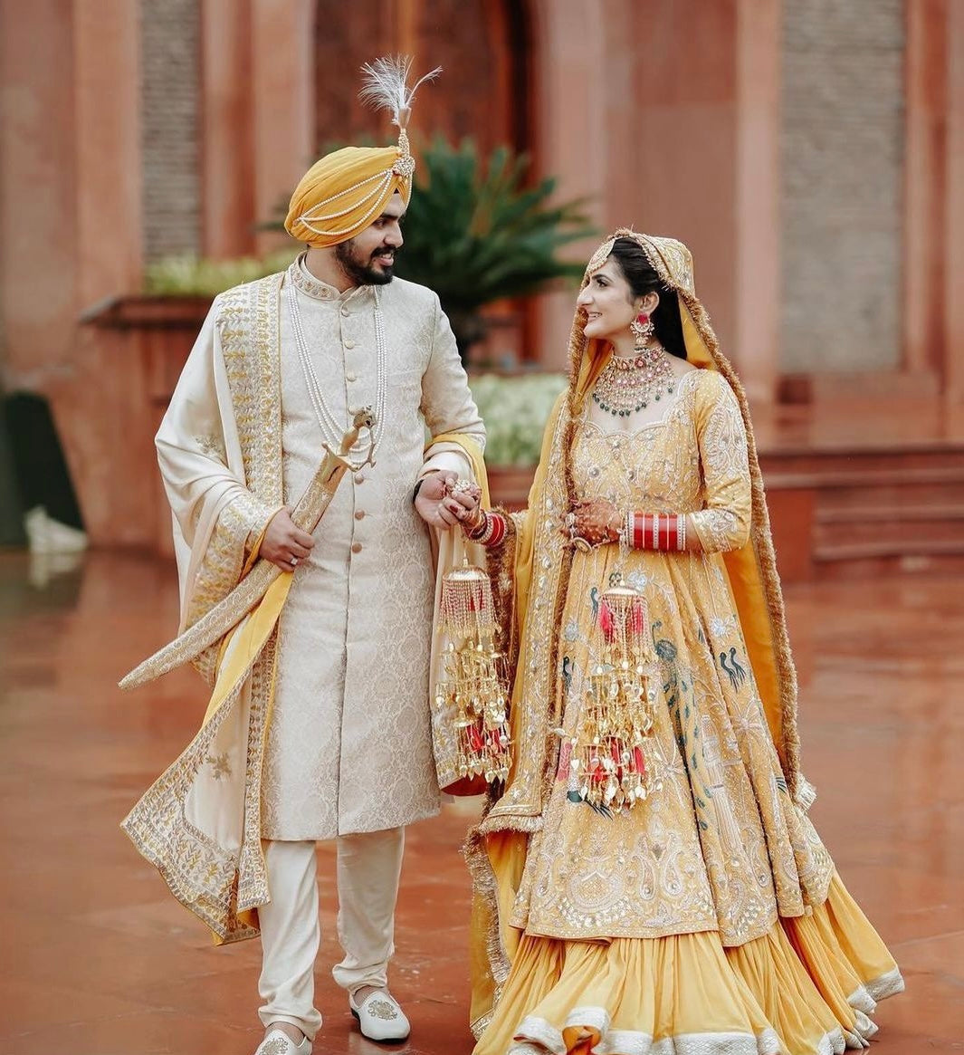 Creme Yellow Bridal Anarkali