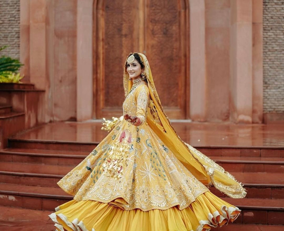 Creme Yellow Bridal Anarkali