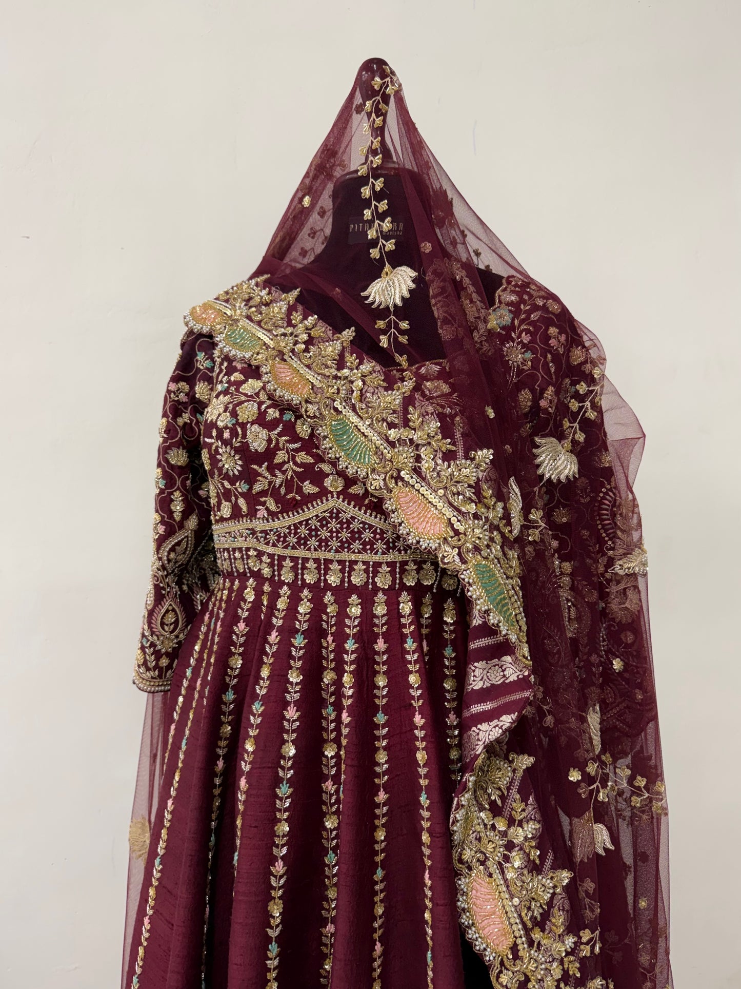 Kalidar Maroon Anarkali