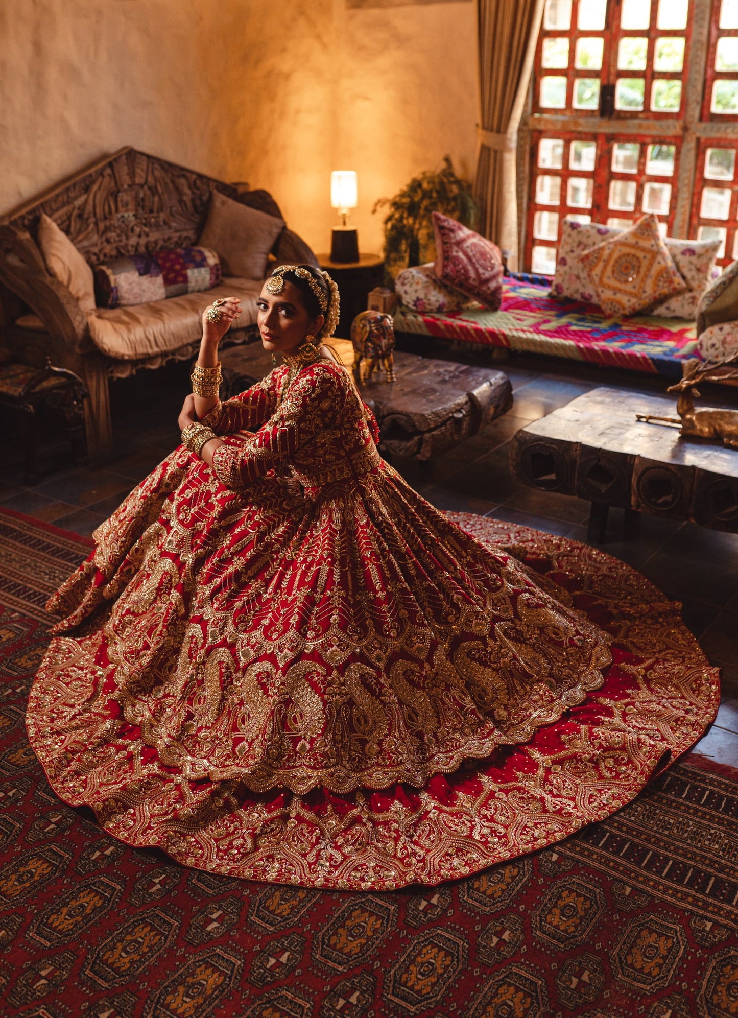 Ruby Red Bridal Anarkali