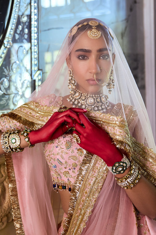 Blush Pink Peacock Bridal Joda