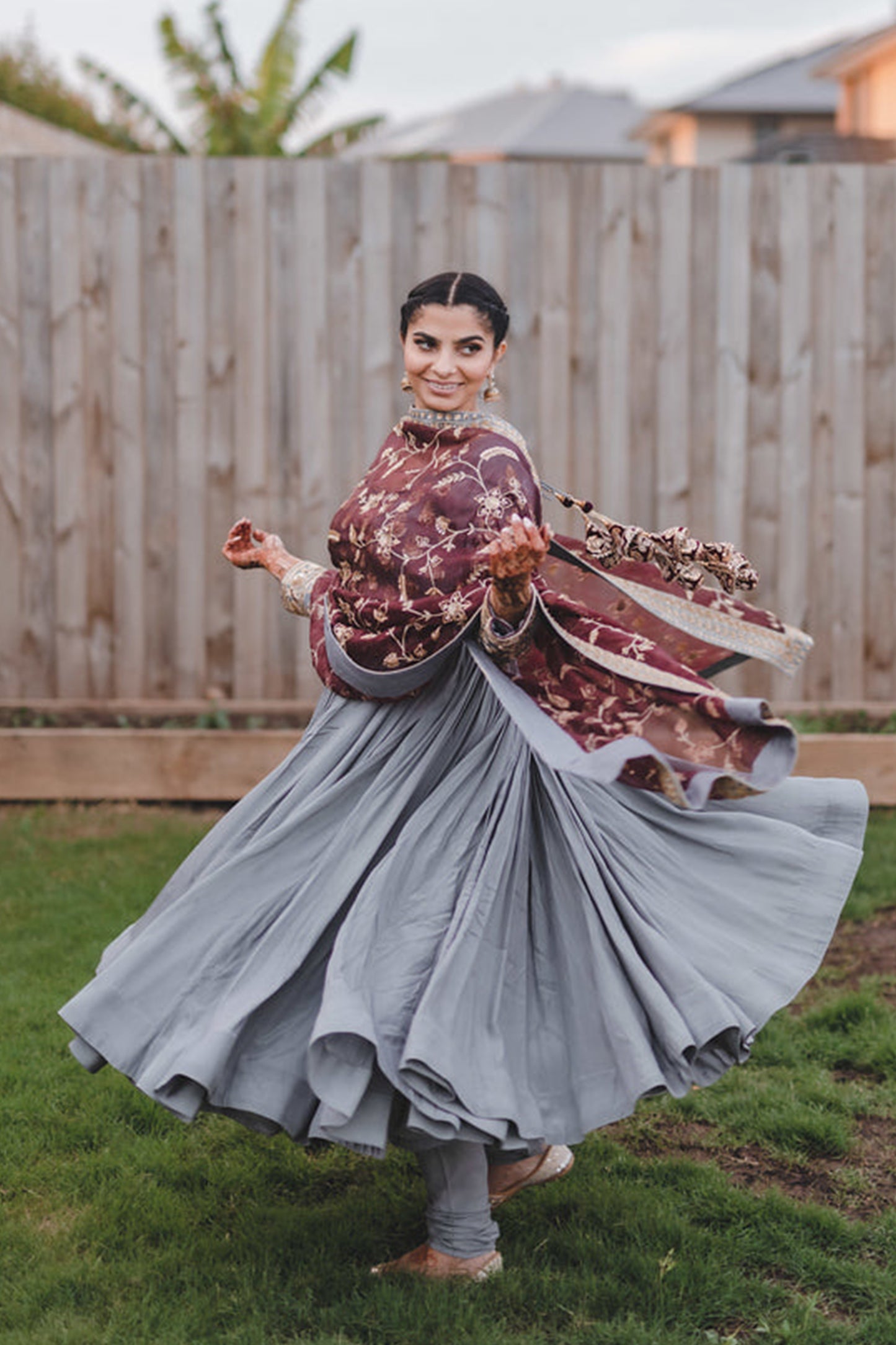 Powder Blue Anarkali