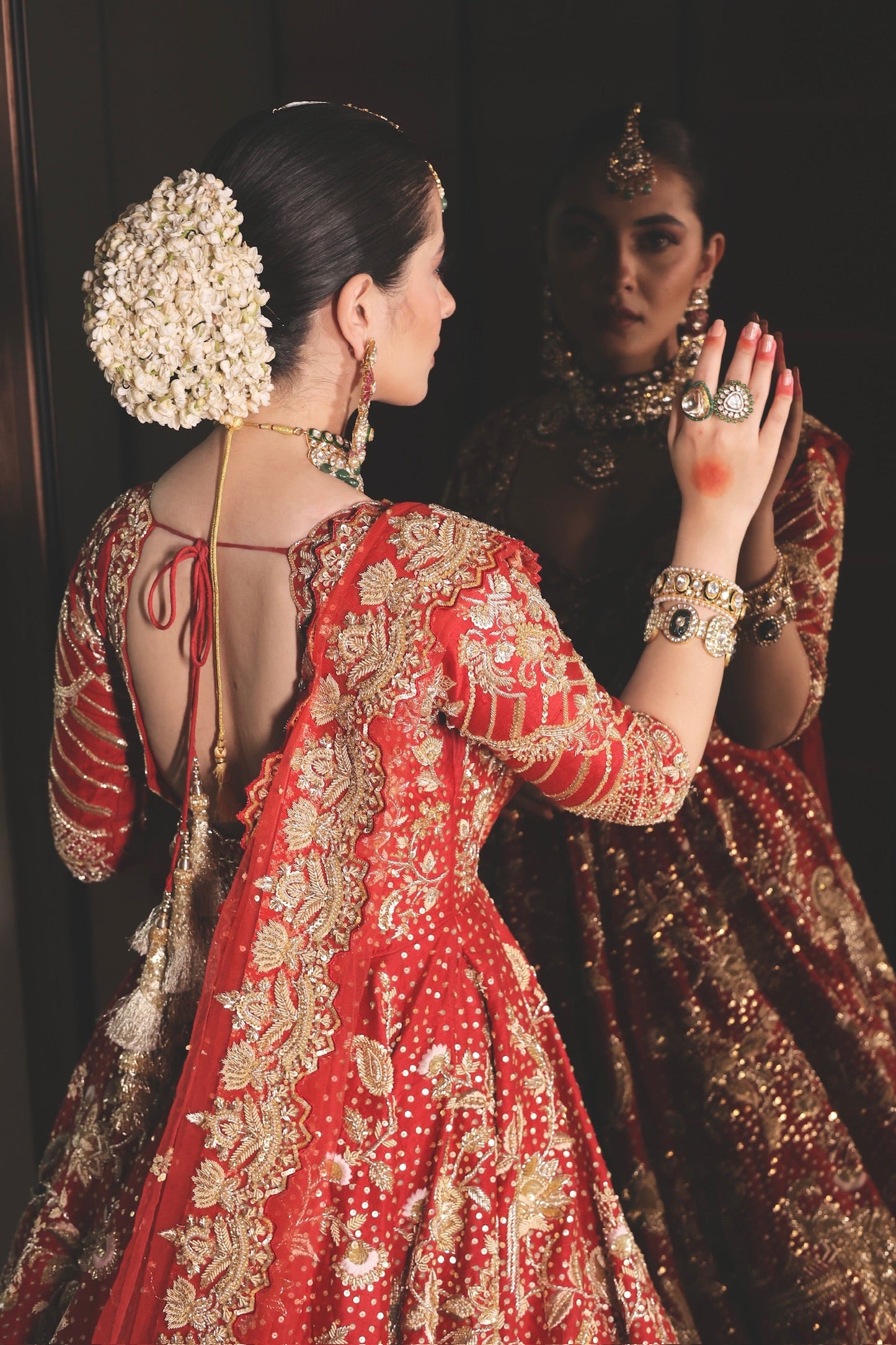 Dark Red Bridal Anarkali