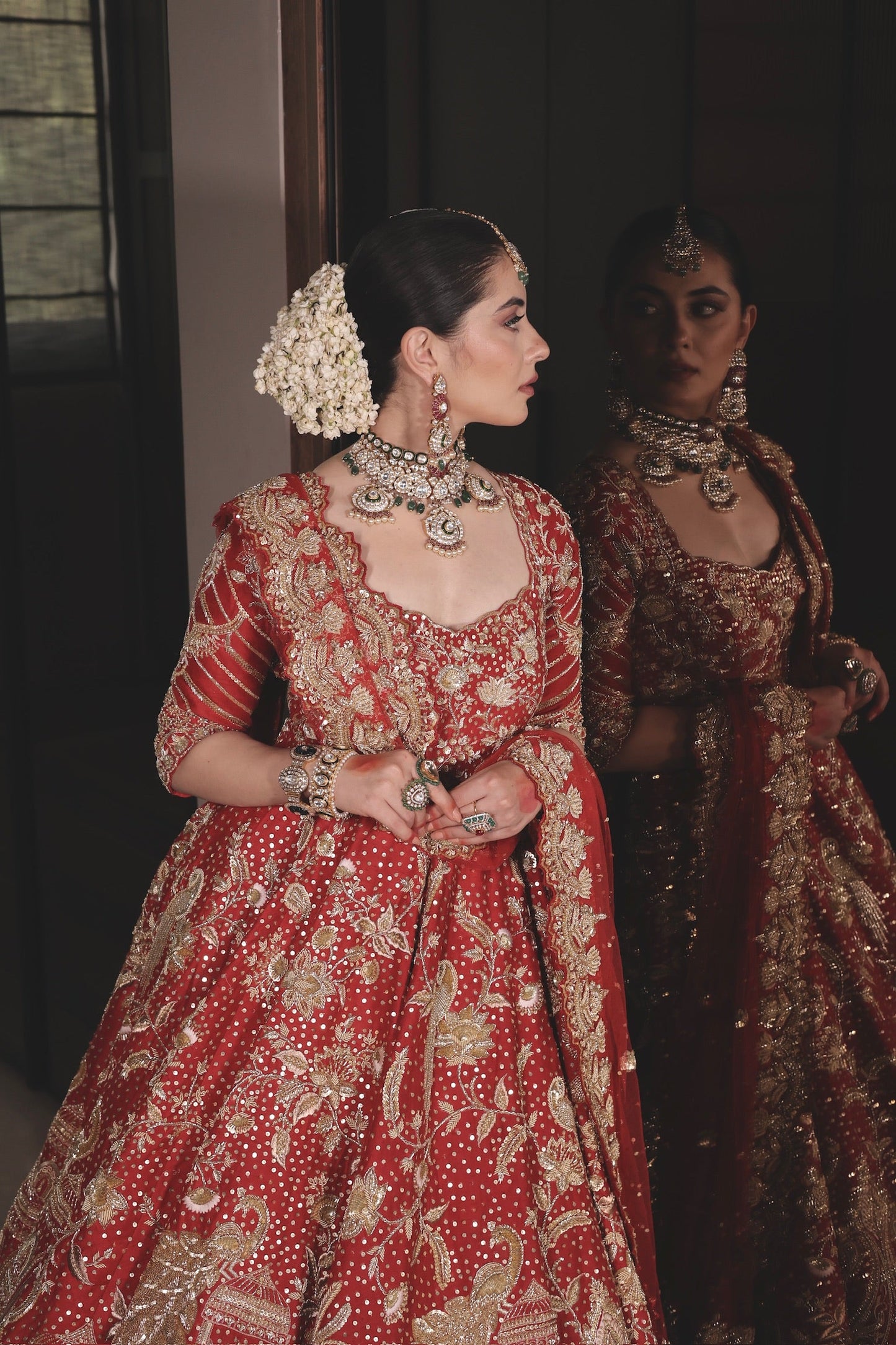 Dark Red Bridal Anarkali