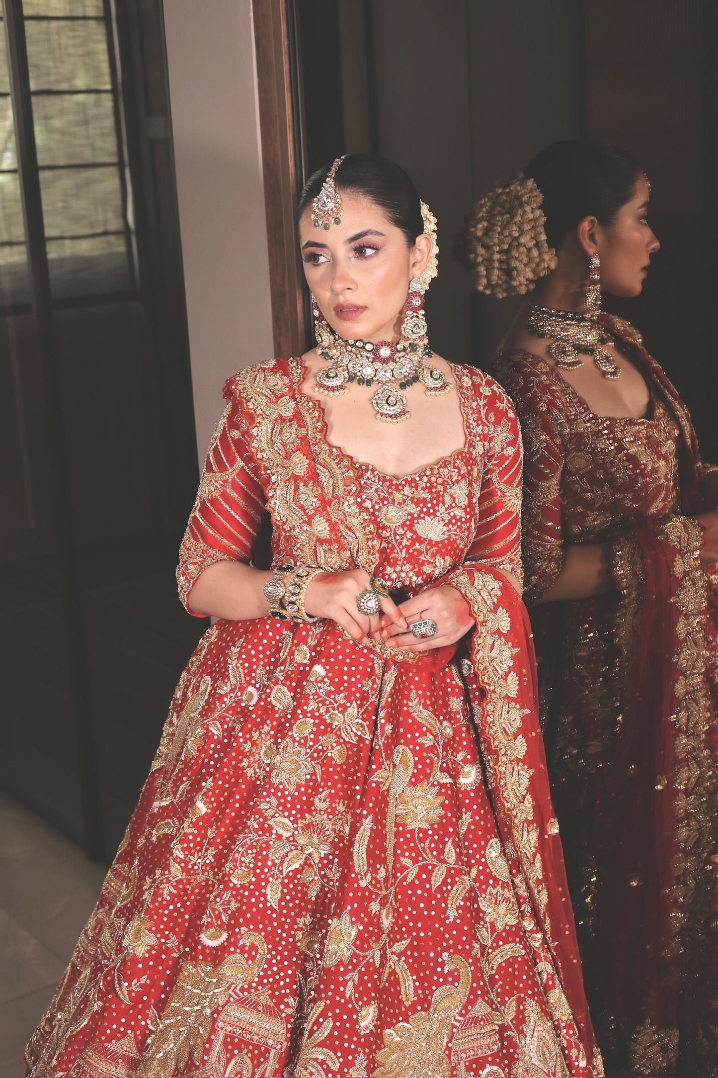 Dark Red Bridal Anarkali