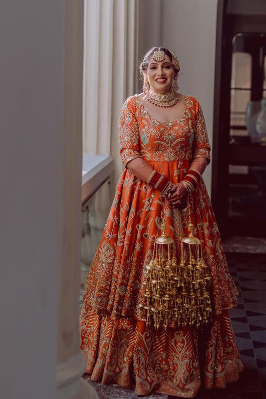 Blush Orange Bridal Anarkali
