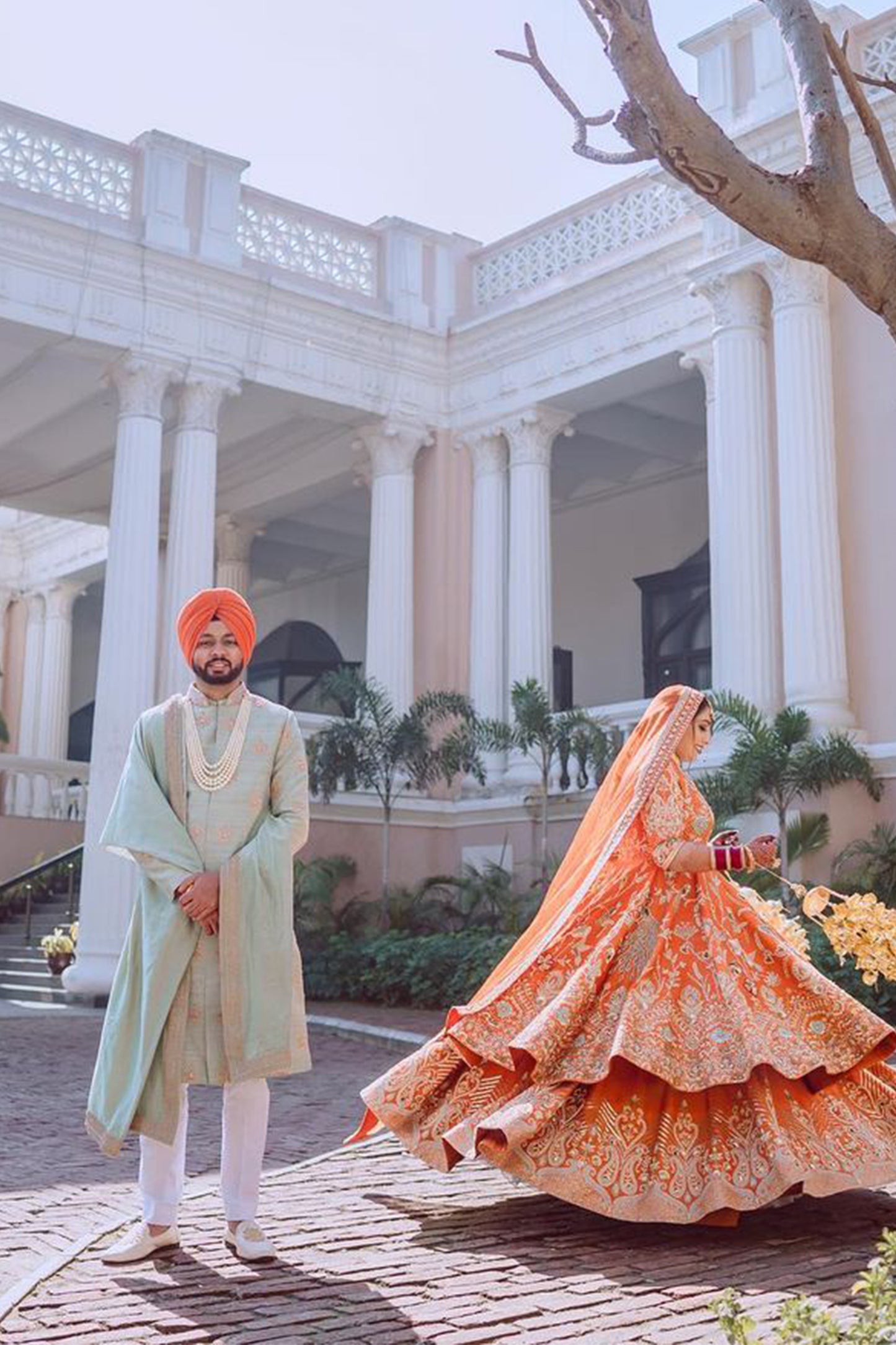 Blush Orange Bridal Anarkali