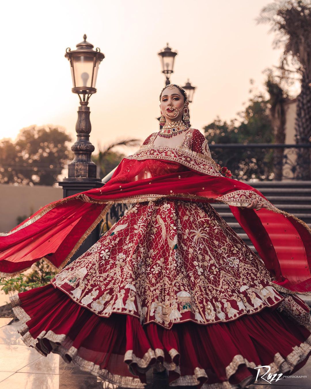 Dark Red Bridal Anarkali