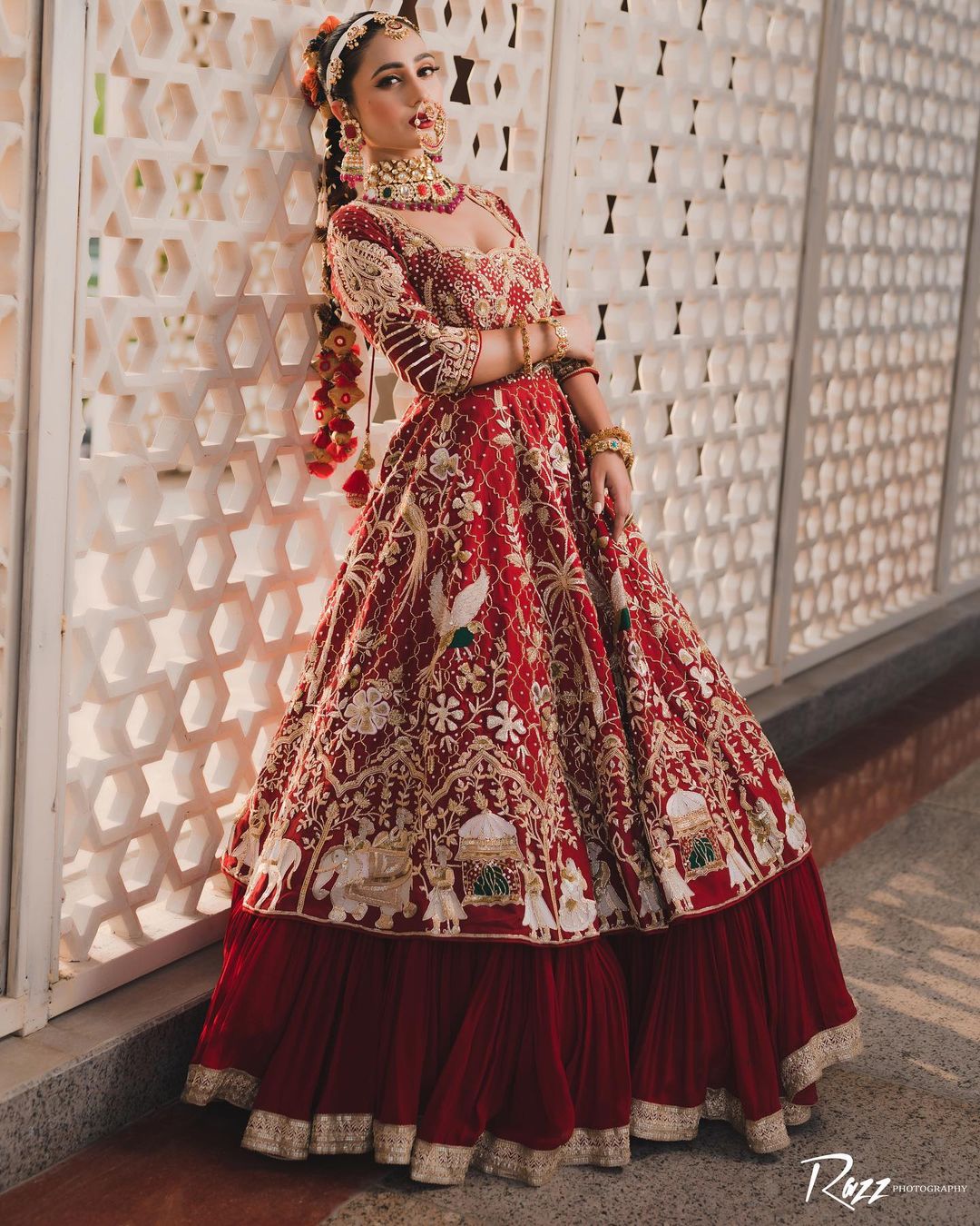 Dark Red Bridal Anarkali