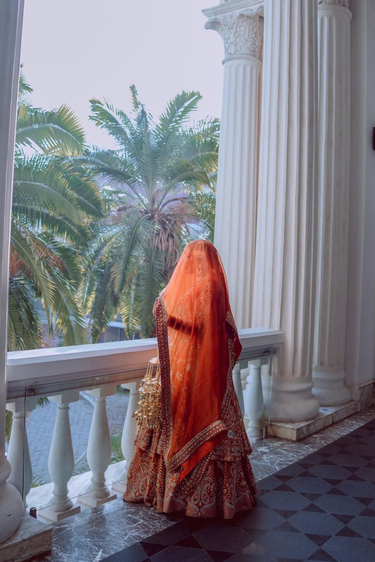 Blush Orange Bridal Anarkali
