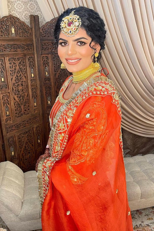 Bright Red Gharara