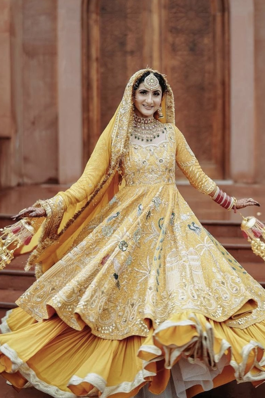 Creme Yellow Bridal Anarkali