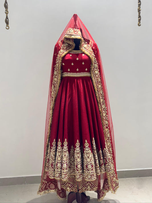 Red Lotus Anarkali