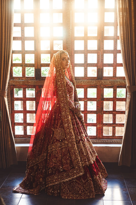Ruby Red Bridal Anarkali