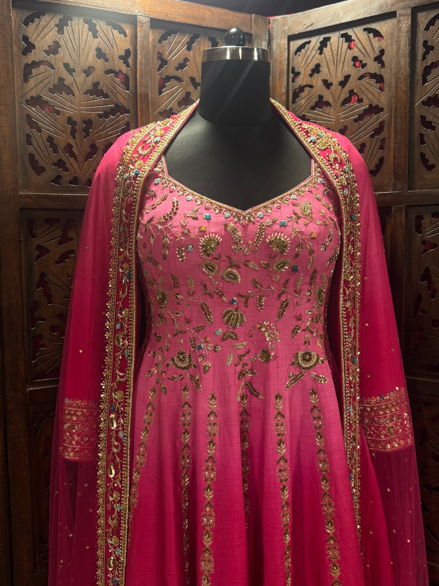 Pink Ombré Anarkali