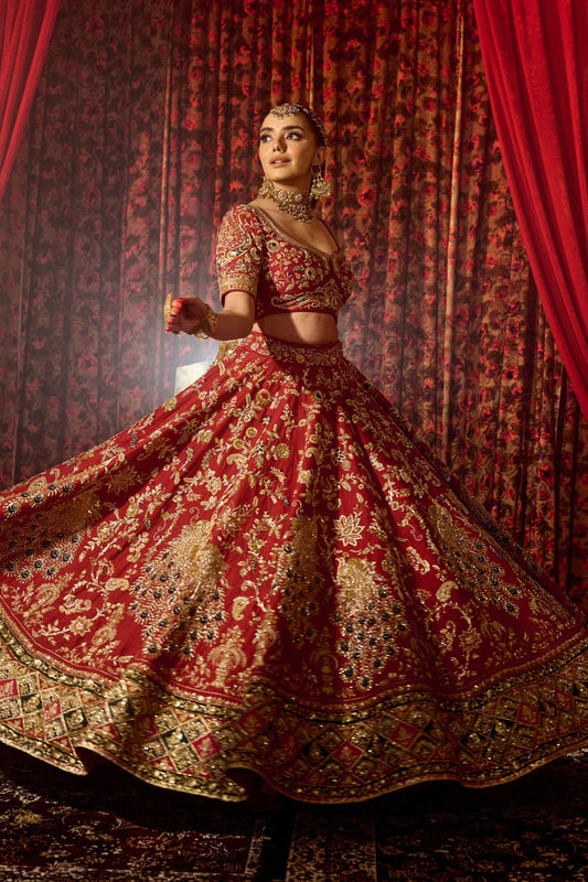 Matte Red Bridal Joda